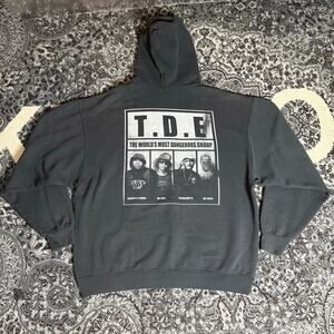 Black Hippy Kendrick Lamar ScHoolboy Q Jay Rock Ab-Soul Men's Black Hoodie XL